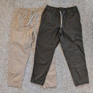 Vuori Tan and Dark Green Track Pants